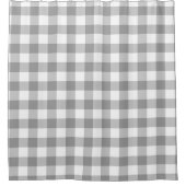 Farmhouse Grey Buffalo Check Pset Rustic Douchegordijn (Voorkant)