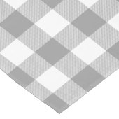 Farmhouse Grey Buffalo Check Pset Rustic Korte Tafelloper (Hoek)