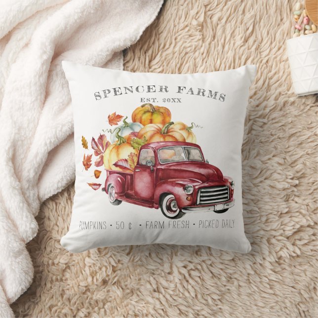 Farmhouse  Harvest Truck Personalized Kussen (Deken)