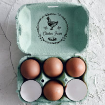 Farmhouse Hen Personalized Egg Carton