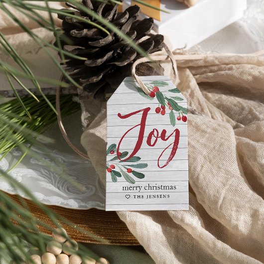 Farmhouse Holly | Kerstmis Cadeaulabel
