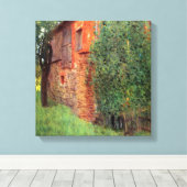 Farmhouse in Kammer door Gustav Klimt, kunst Canvas Afdruk (Insitu (Houten vloer))