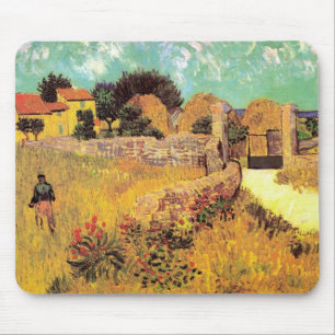 Farmhouse in Provence door Vincent van Gogh Muismat