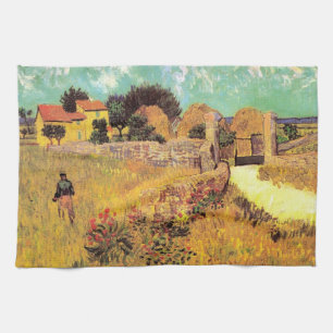 Farmhouse in Provence door Vincent van Gogh Theedoek