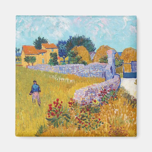 Farmhouse in Provence, Van Gogh Magneet (Voorkant)