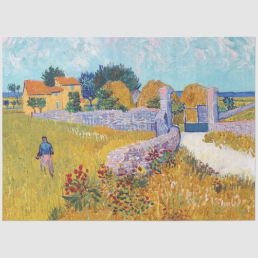 Farmhouse in Provence, Van Gogh Tissuepapier (Voorkant)