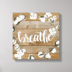 Farmhouse Inspiration - Breathe Canvas Afdruk