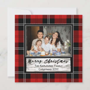 Farmhouse-kerstspeldenfoto, One Photo Feestdagenkaart