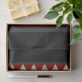 Farmhouse Kitchen Rooster Red Gold Black Ontworpen Tissuepapier (Geschenk)