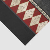 Farmhouse Kitchen Rooster Red Gold Black Ontworpen Tissuepapier (Detail)