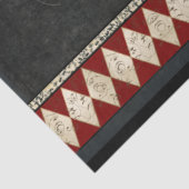 Farmhouse Kitchen Rooster Red Gold Black Ontworpen Tissuepapier (Detail)