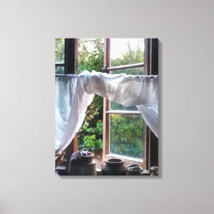 FARMHOUSE KITCHEN WINDOW CANVAS AFDRUK