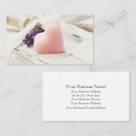 Farmhouse Lavender and Heart Shaped Soap Visitekaartje