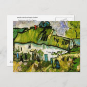 Farmhouse met Two Figures, Vincent van Gogh Briefkaart (Voorkant / Achterkant)