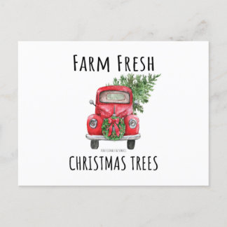 Farmhouse Modern Vintage-kerstkaart Aankondigingskaart