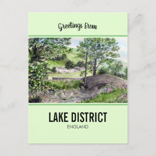 Farmhouse nabij Thirlmere, Lake District, Engeland Briefkaart