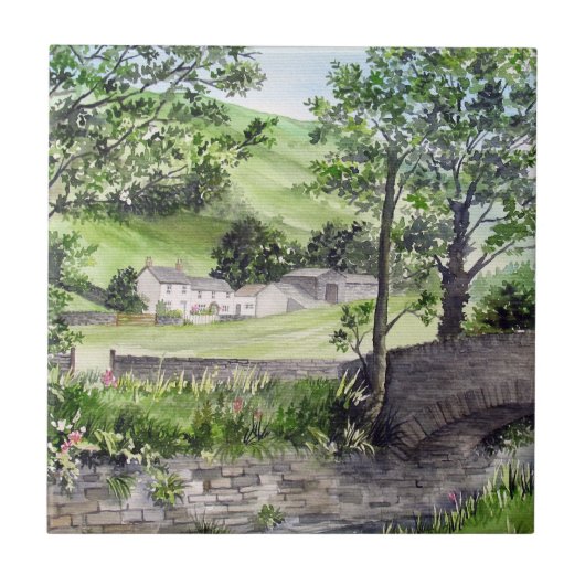 Farmhouse nabij Thirlmere, Lake District, Engeland Tegeltje (Voorkant)