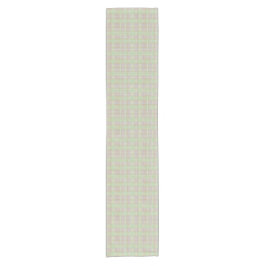 Farmhouse Neutral Sage Plaid Korte Tafelloper