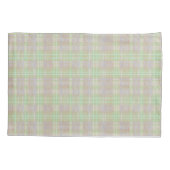 Farmhouse Neutral Sage Plaid Kussensloop (Achterkant-Links)