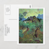 Farmhouse Olive Trees Van Gogh Fine Art Briefkaart (Voorkant / Achterkant)