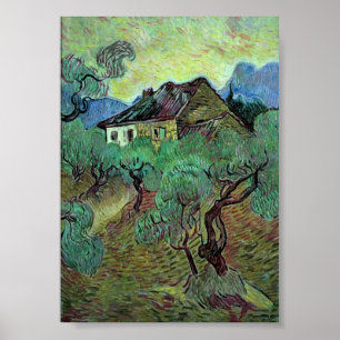 Farmhouse Olive Trees Van Gogh Fine Art Poster