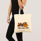 Farmhouse Peace Love Herfst Tote Bag (Voorkant (product))