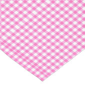 Farmhouse Pink Gingham Check Korte Tafelloper (Hoek)