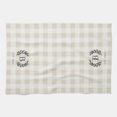 Farmhouse Pset Laurel Monogram & Jaar gevestigd Theedoek (Horizontaal)