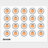 Farmhouse Pumpkin Patch Ronde Sticker (Vel)