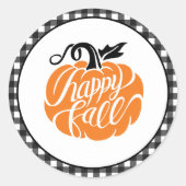Farmhouse Pumpkin Patch Ronde Sticker (Voorkant)