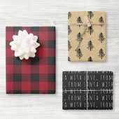 Farmhouse Red Buffalo kerstmis Inpakpapier Vel