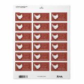 Farmhouse Red  Hen Ei Karton Etiket (Full Sheet)