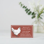 Farmhouse Red Vintage Hen Egg Visitekaartje (Staand voorkant)