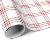 Farmhouse Red White Pset Gift Cadeaupapier (Rol Hoek)