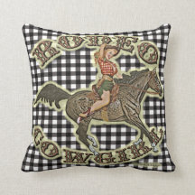 Farmhouse  Rodeo Cowgirl Pinup Throw