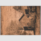 Farmhouse Rustic Barn Donkey ontkoppeling Tissuepapier (Voorkant)