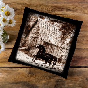 Farmhouse Rustic Barn Horse Kussen
