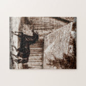 Farmhouse Rustic Barn Horse Legpuzzel (Horizontaal)