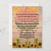 Farmhouse Rustic BBQ Invitation Pig-roast Wood  Kaart (Voorkant)