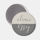 Farmhouse Rustic Beige Grey Dishwasher Magnet Magneet (Voorkant / Achterkant)