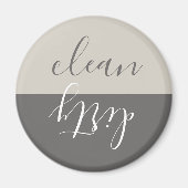 Farmhouse Rustic Beige Grey Dishwasher Magnet Magneet (Voorkant)