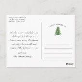 Farmhouse Rustic Church Kerstmis Scene Briefkaart (Achterkant)