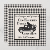 Farmhouse Rustic Old Fashid Carte de Noël (Devant / Derrière)