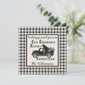 Farmhouse Rustic Old Fashioned kerstKaart (Staand voorkant)