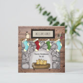 Farmhouse Rustic Primitive Home & Hearth Name Feestdagenkaart (Staand voorkant)