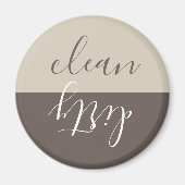 Farmhouse Rustic Tan Brown Dishwasher Magnet Magneet (Voorkant)