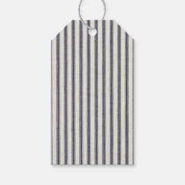 Farmhouse Rustic  Ticking Stripe look Cadeaulabel