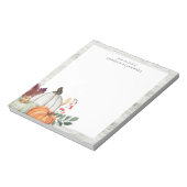 Farmhouse Rustic Waterverf Pumpkins Personalized Notitieblok (Gedraaid)