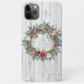 Farmhouse Rustic Wood Shiplap Kerstmis 2 Case-Mate iPhone Case (Achterkant)