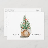 Farmhouse Rustisch Blijf Cozy Winter Wint Kerstmis Briefkaart (Voorkant / Achterkant)